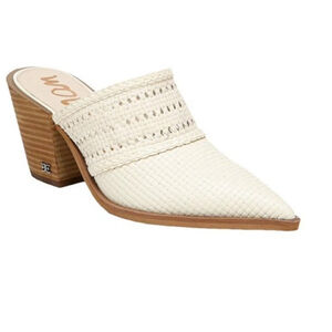 Sam Edelman Ivory Lillianna Mules -Textured Mules size 6.5 W